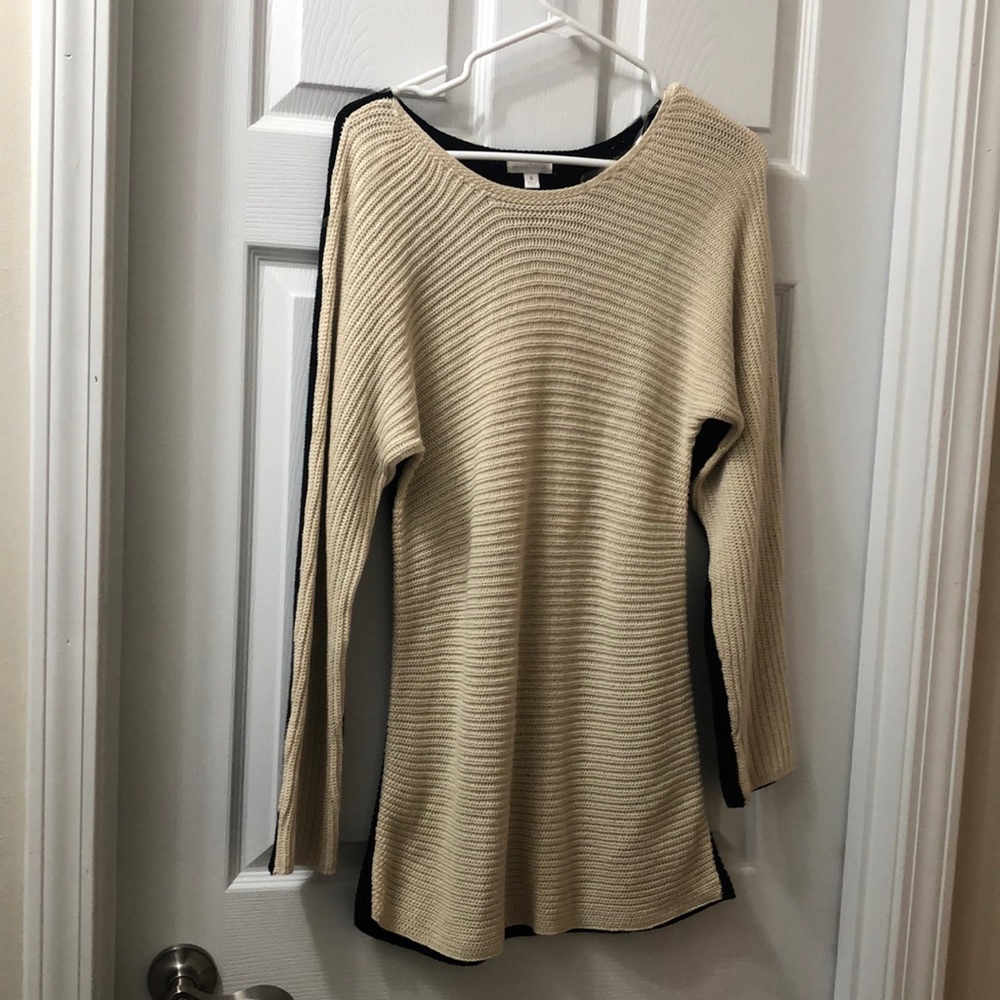 Black and Cream Sweater dress